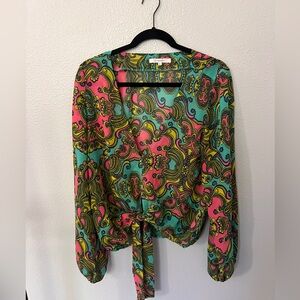 OndadeMar Multicolor Paisley Blouse